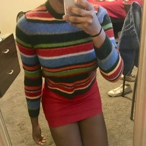 Rainbow grunge colorful sweater